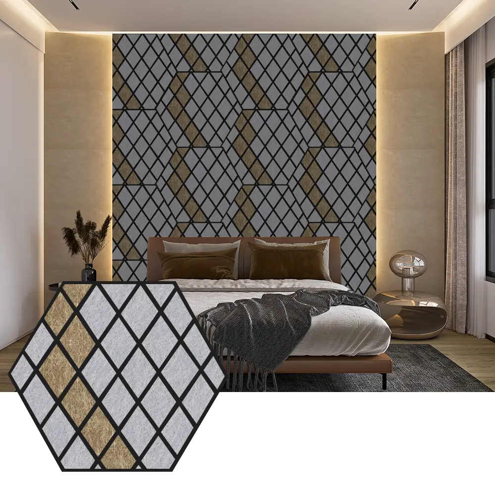 Акустические панели Hexagon PET для современного дизайна стен