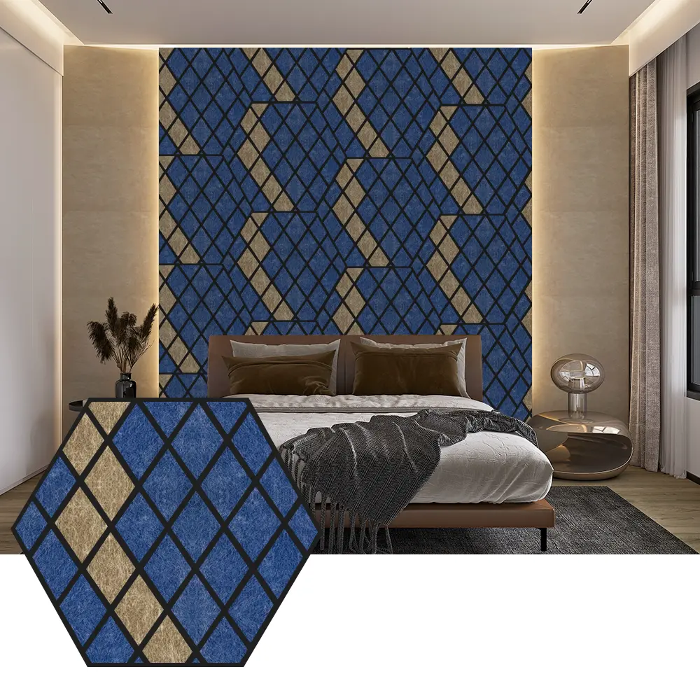 Акустические панели Hexagon PET для современного дизайна стен