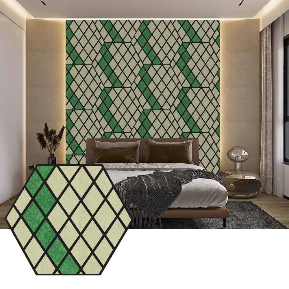 Акустические панели Hexagon PET для современного дизайна стен