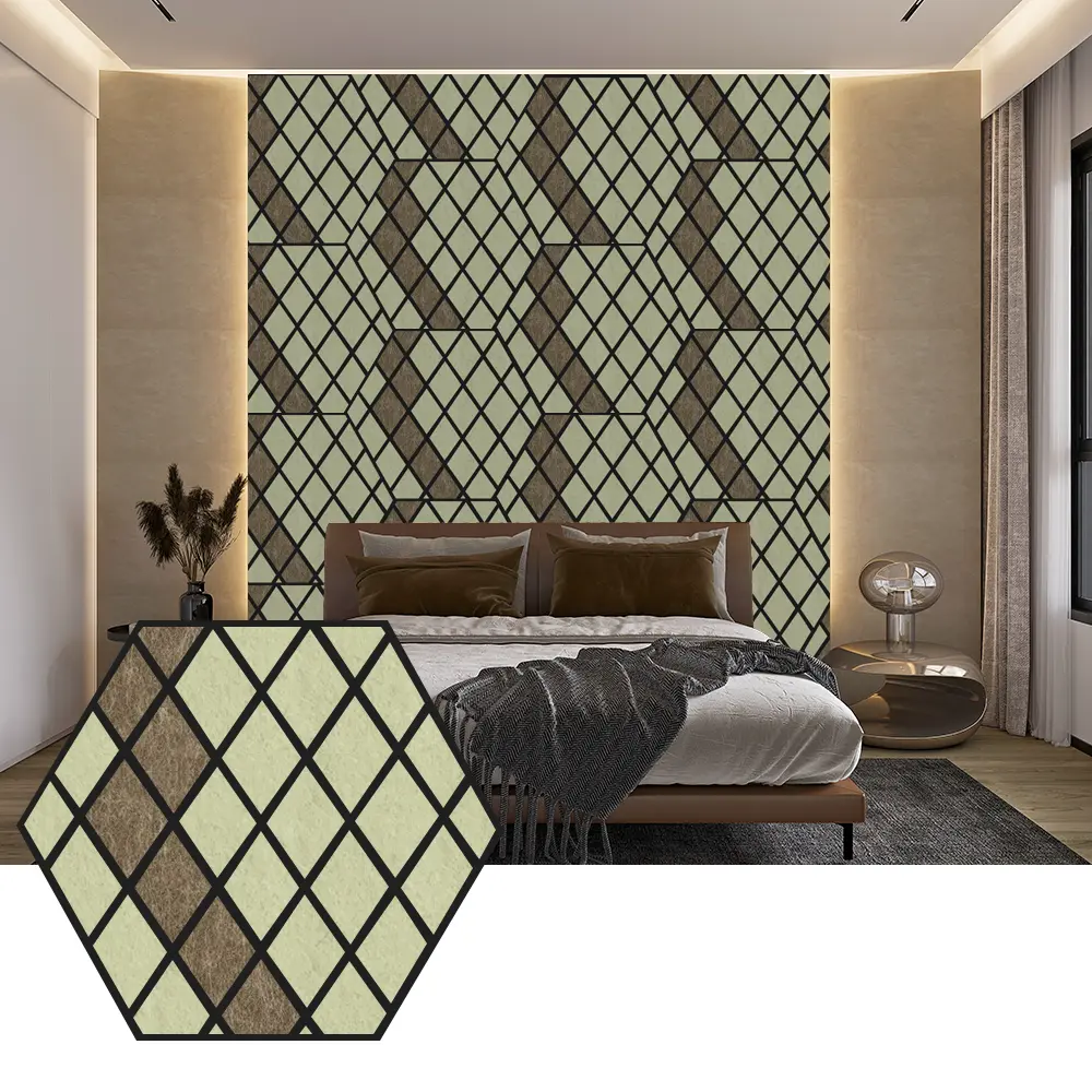 Акустические панели Hexagon PET для современного дизайна стен